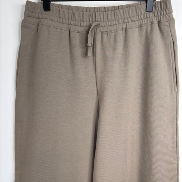 Peruvian Connection Avery Cropped Pants M Wide Leg Pull On Olive Boho Minimalist - Picture 4 of 13